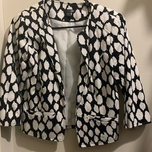 Black and white blazer